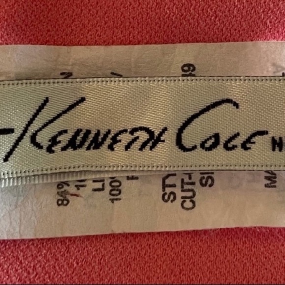 Kenneth Cole one piece form faltering ruched fabric coral swimsuit size 8 - Picture 8 of 9